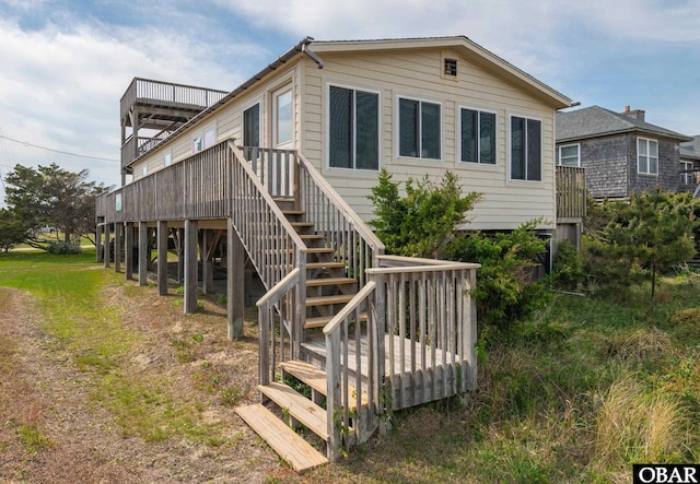 23193 W Corbina Dr Lot 24, Rodanthe, NC 27968 - exterior space with a wooden deck and stairway