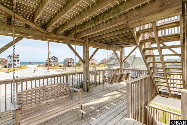 23193 W Corbina Dr Lot 24, Rodanthe, NC 27968 - wooden terrace featuring a residential view and a water view