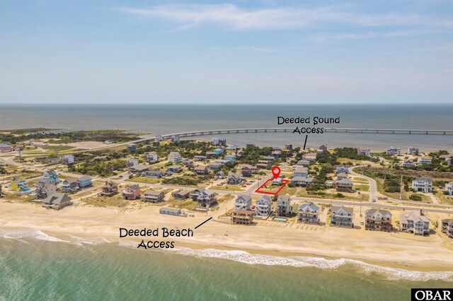 23193 W Corbina Dr Lot 24, Rodanthe, NC 27968 - birds eye view of property with a view of the beach and a water view