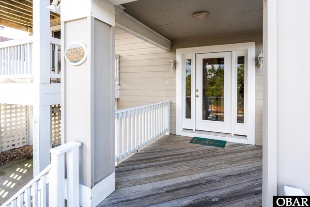 view of doorway to property