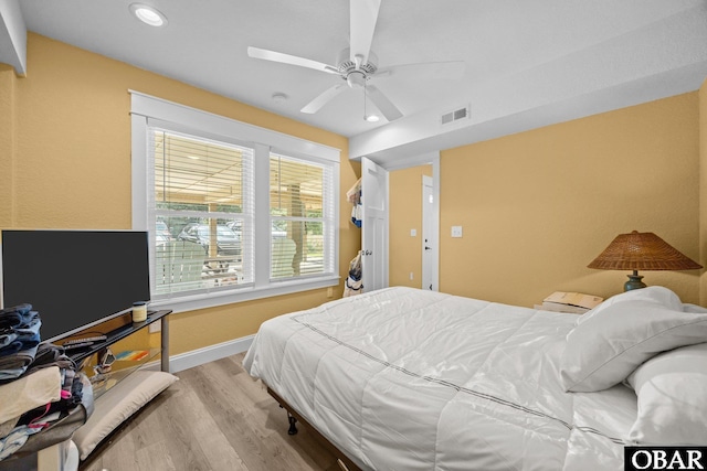 1021 Harbour View Dr Lot 43, Kill Devil Hills, NC 27948 - bedroom featuring wood finished floors, recessed lighting, and a ceiling fan