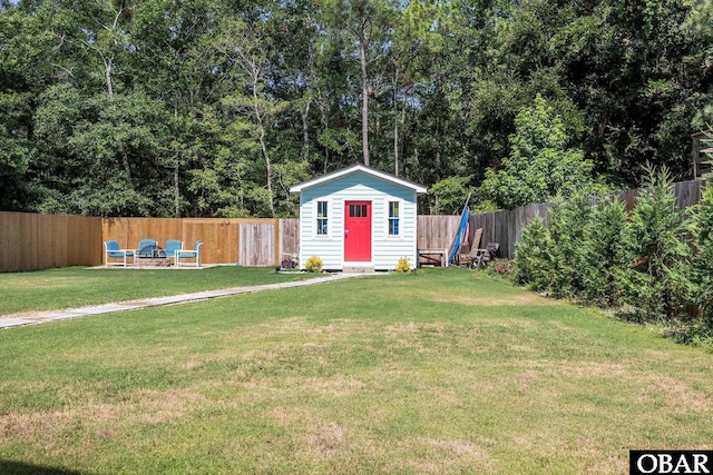 1021 Harbour View Dr Lot 43, Kill Devil Hills, NC 27948 - fenced backyard with an outbuilding