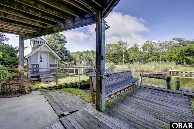 50050 Bayside Ct Lot 30, Frisco, NC 27936 - dock area featuring view of wooded area