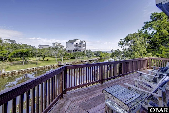 50050 Bayside Ct Lot 30, Frisco, NC 27936 - wooden deck featuring a water view