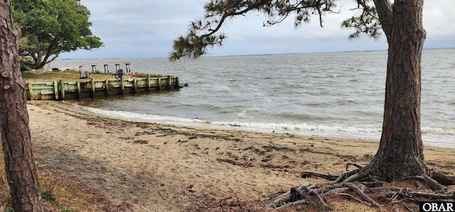 4327 S Hammerhead Dr Lot # 37, Nags Head, NC 27959 - dock featuring view of water and beach