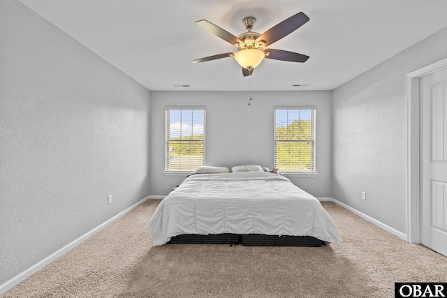115 Sligo Way Lot 10, Moyock, NC 27958 - bedroom featuring a textured wall, multiple windows, carpet flooring, and a ceiling fan