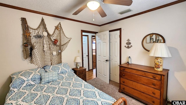 1809 Apache St Lot 3, Kill Devil Hills, NC 27948 - carpeted bedroom featuring a textured ceiling and a ceiling fan