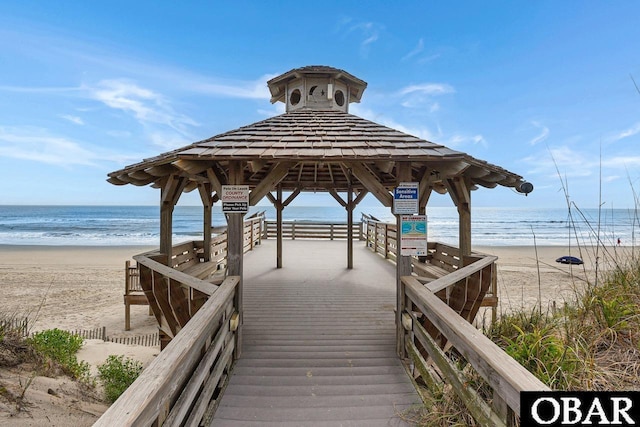 1143 Albemarle Ct Unit 681, Corolla, NC 27927 - view of property's community with a gazebo and view of water and beach