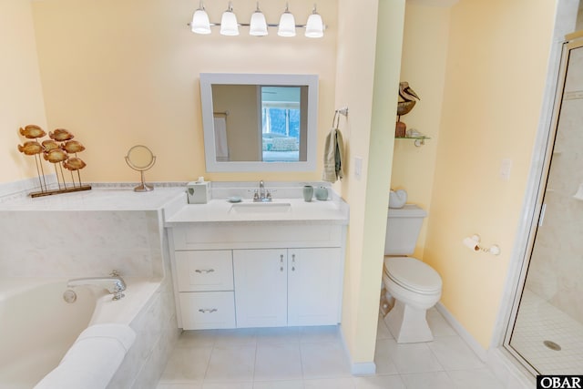 1143 Albemarle Ct Unit 681, Corolla, NC 27927 - full bath featuring tile patterned flooring, vanity, a shower stall, and a garden tub