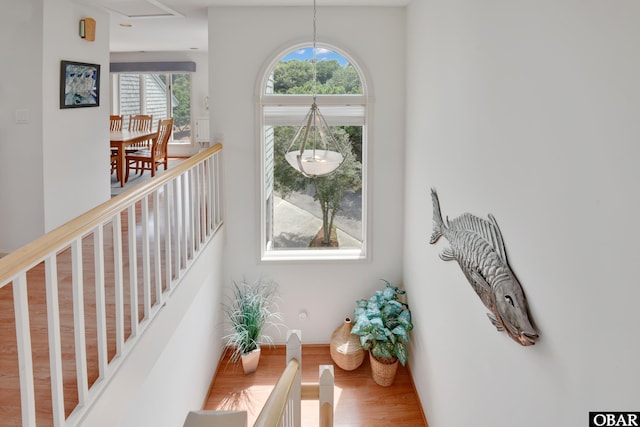 1143 Albemarle Ct Unit 681, Corolla, NC 27927 - corridor with wood finished floors and attic access