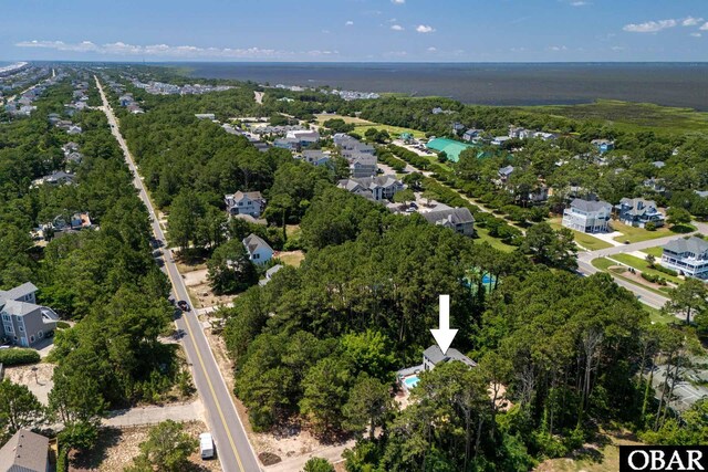 aerial view with a residential view