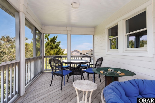 view of sunroom