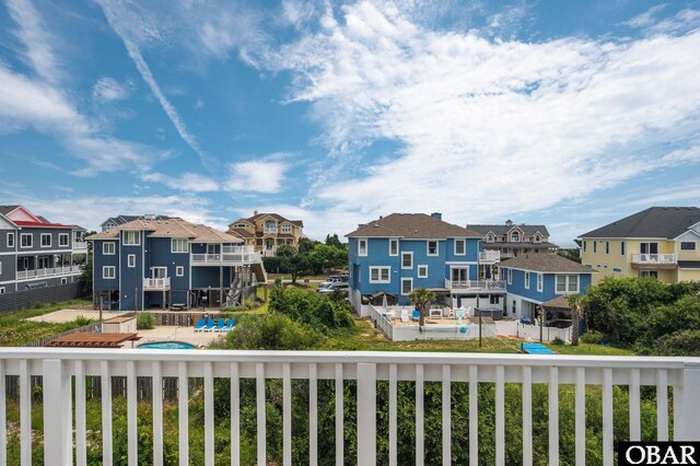 balcony with a residential view