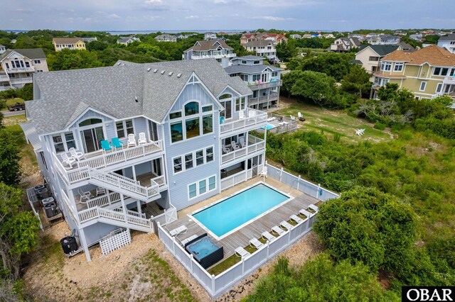 birds eye view of property featuring a residential view