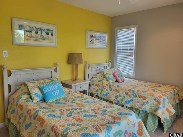 bedroom with carpet