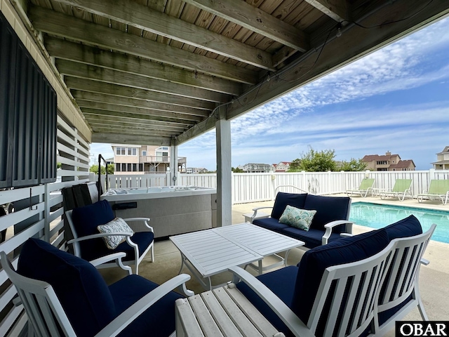 126 Buffell Head Rd Lot 146, Duck, NC 27949 - fenced backyard featuring an outdoor hangout area and a patio area