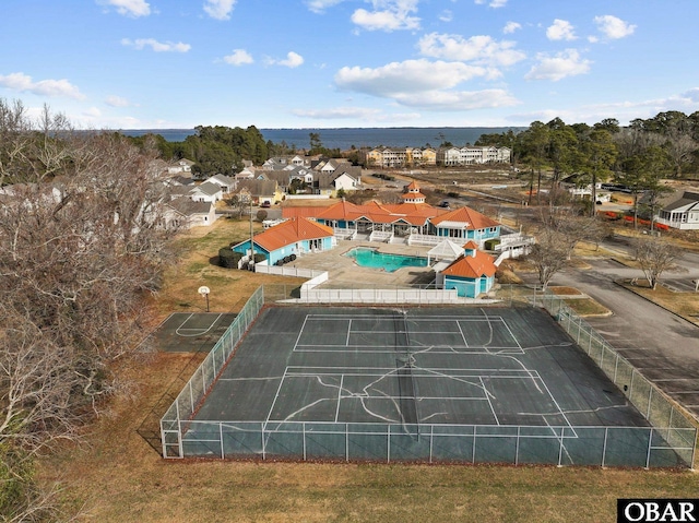 aerial view featuring a residential view