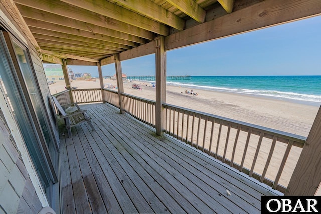 24143 Ocean Dr Lot 4, Rodanthe, NC 27968 - deck featuring view of water and beach