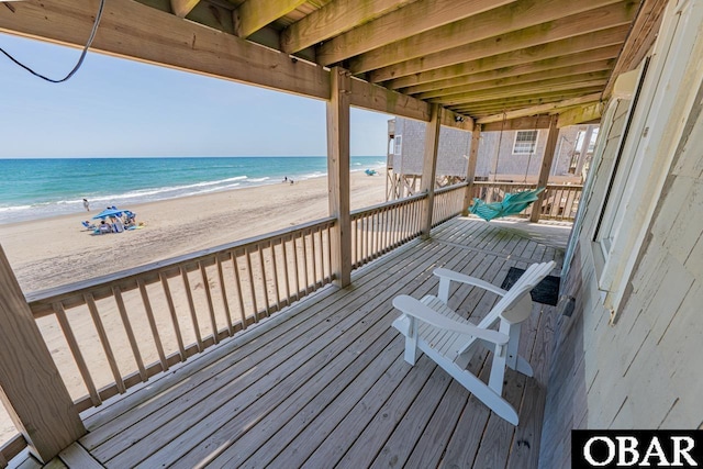 24143 Ocean Dr Lot 4, Rodanthe, NC 27968 - wooden deck featuring view of water and beach