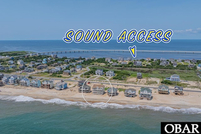 22097 Sea Gull St Lot 7, Rodanthe, NC 27968 - aerial view of waterfront with a beach