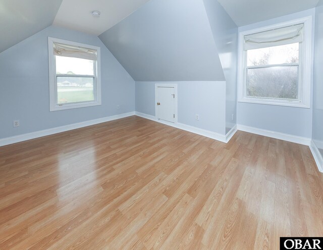 892 S Mills Rd Lot 10, Moyock, NC 27958 - additional living space with baseboards, vaulted ceiling, and light wood-style floors