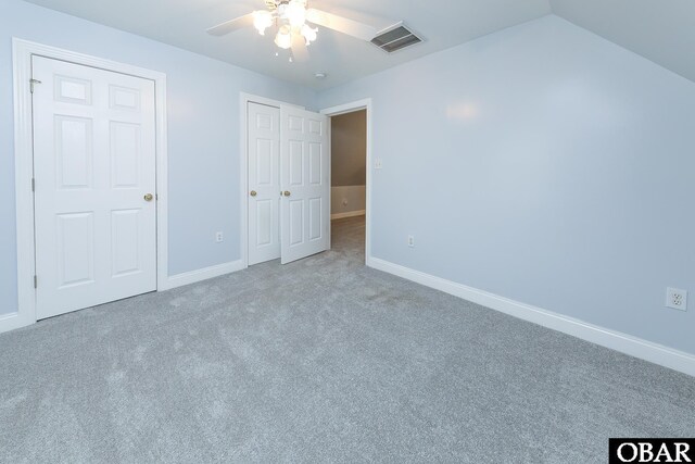 892 S Mills Rd Lot 10, Moyock, NC 27958 - unfurnished bedroom featuring baseboards, carpet flooring, lofted ceiling, and visible vents
