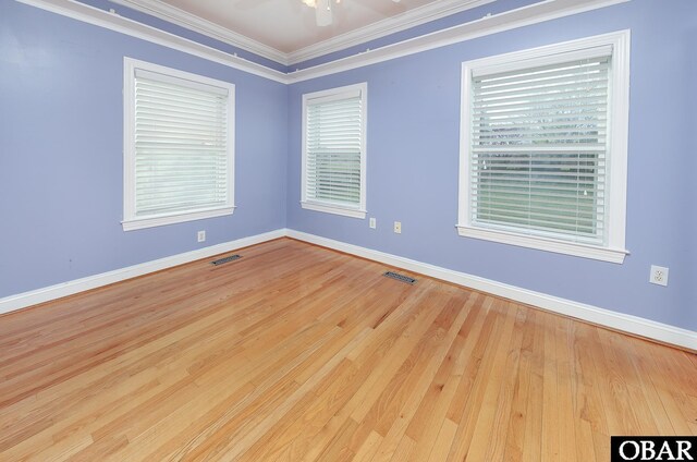 892 S Mills Rd Lot 10, Moyock, NC 27958 - spare room with baseboards, visible vents, crown molding, and wood finished floors