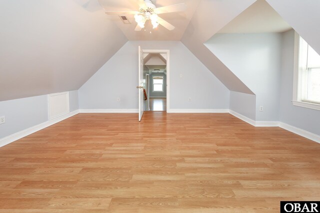 892 S Mills Rd Lot 10, Moyock, NC 27958 - bonus room featuring visible vents, plenty of natural light, light wood finished floors, and ceiling fan