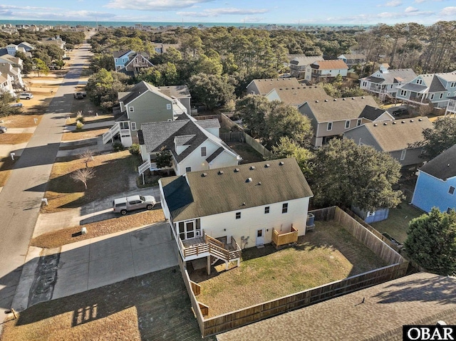 bird's eye view with a residential view