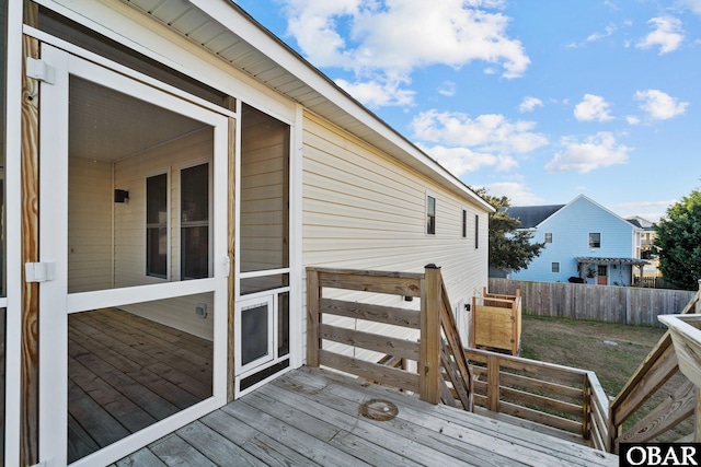 wooden deck with fence