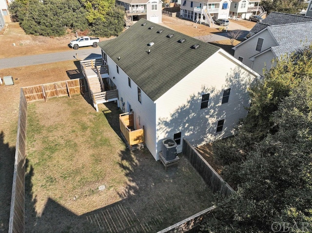 aerial view featuring a residential view