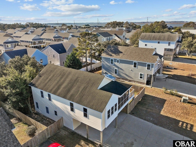 aerial view with a residential view