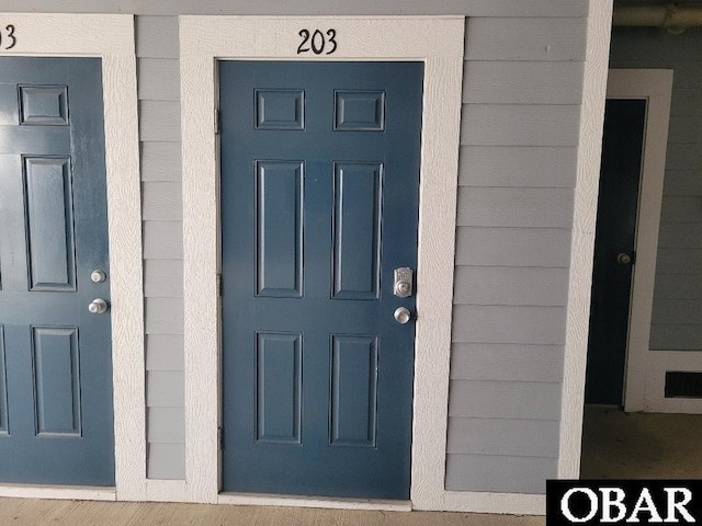 view of doorway to property