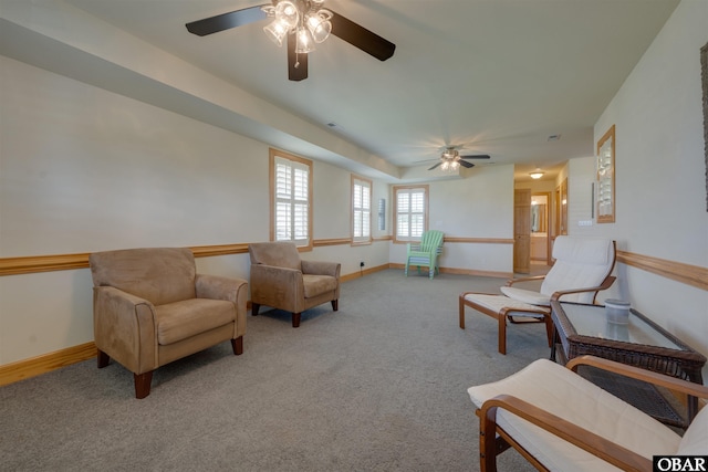 1602 Harbour View Dr Lot 119, Kill Devil Hills, NC 27948 - carpeted living room with a ceiling fan and baseboards