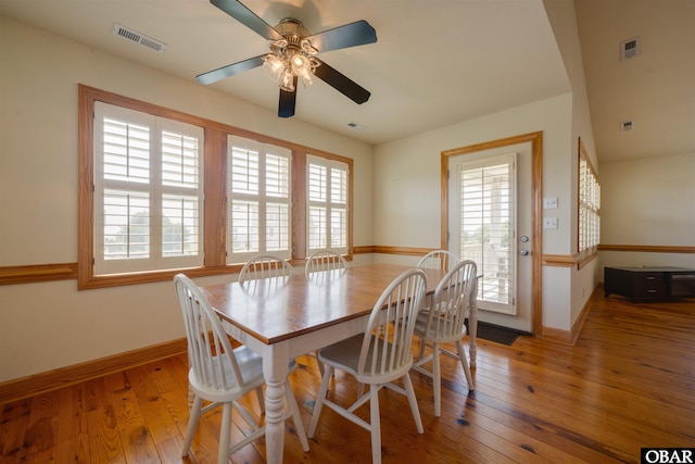 1602 Harbour View Dr Lot 119, Kill Devil Hills, NC 27948 - dining area with a ceiling fan and light wood-style floors