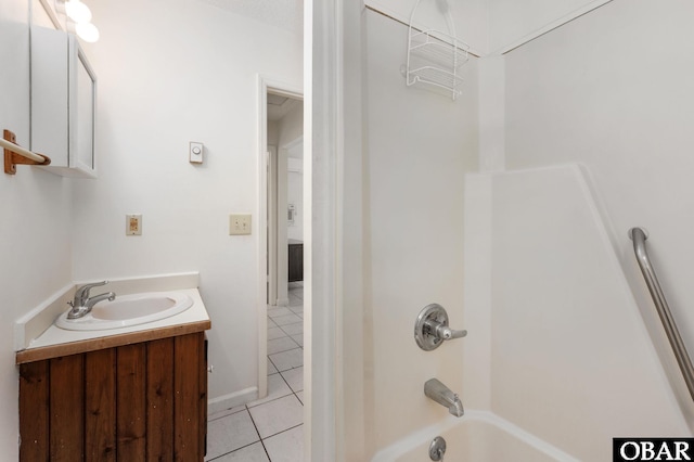 520 W Ocean Acres Dr Lot 36, Kill Devil Hills, NC 27948 - bathroom featuring tile patterned flooring, vanity, and shower / washtub combination