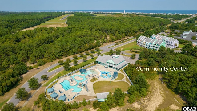 1108 Cambridge Rd Unit 307-A, Kill Devil Hills, NC 27948 - aerial view of a forest and a pool