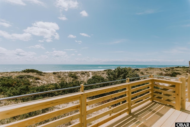 property view of water with a view of the beach