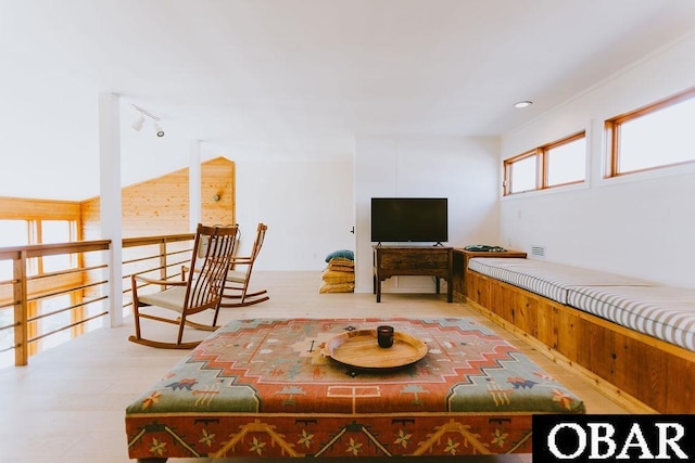 sitting room with wood finished floors