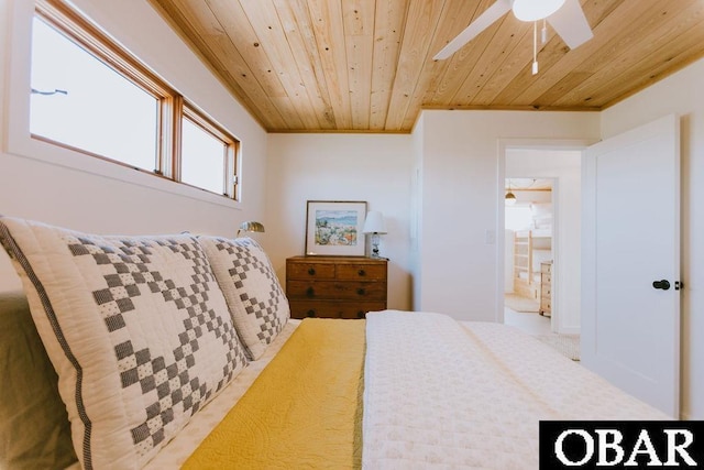 bedroom featuring wooden ceiling and ornamental molding