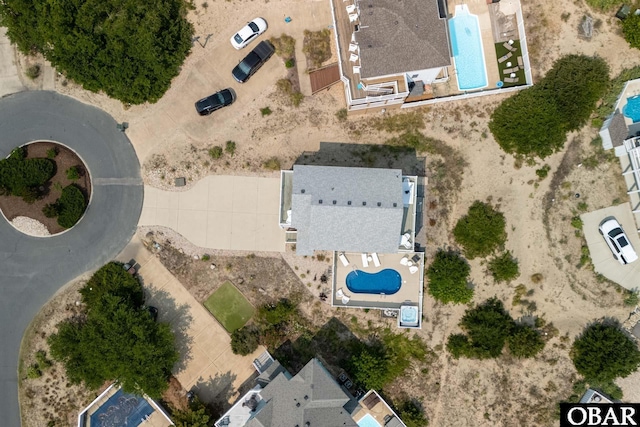 1206 Windance Ln Lot 103, Corolla, NC 27927 - aerial view of property and surrounding area with a pool