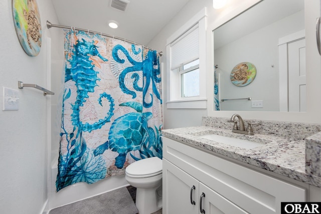 1206 Windance Ln Lot 103, Corolla, NC 27927 - bathroom with vanity, shower / tub combo, and toilet