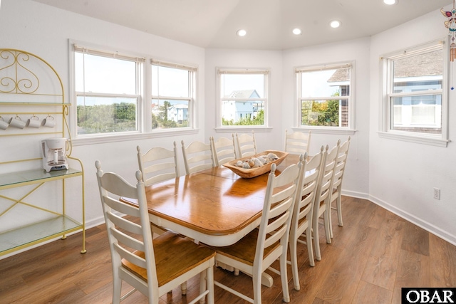 631 Skimmer Ct Lot 17, Corolla, NC 27927 - dining space featuring recessed lighting, wood finished floors, and healthy amount of natural light