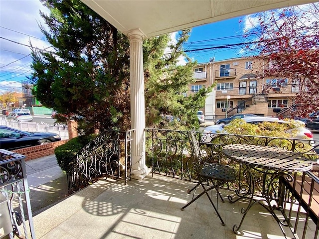 balcony with a porch