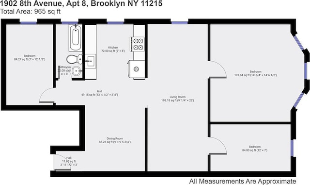 1902 8th Ave, Brooklyn, NY 11215 - view of layout