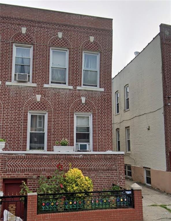 view of front of home with cooling unit