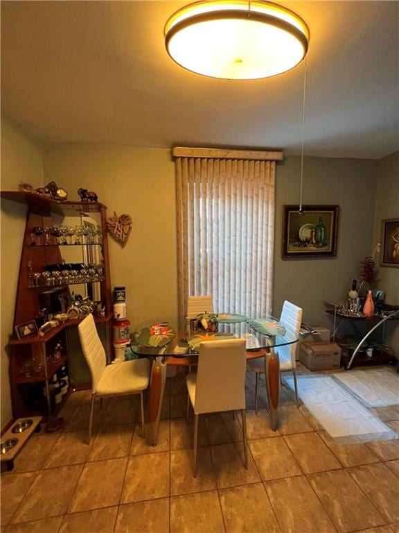 view of tiled dining room