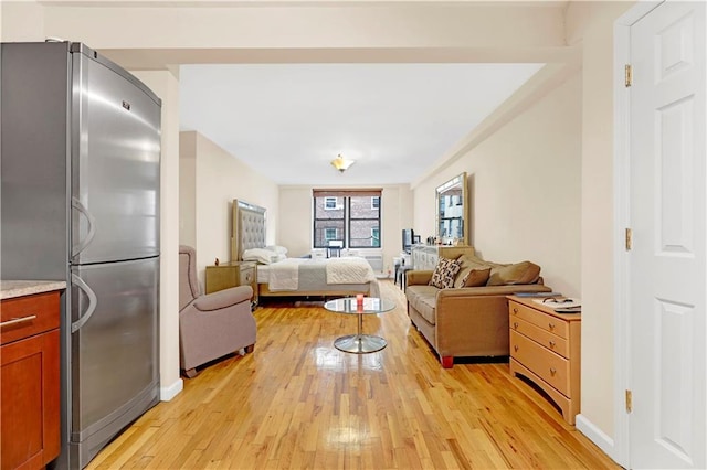 living room featuring light hardwood / wood-style flooring