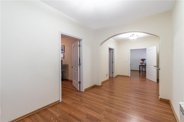 hall featuring light hardwood / wood-style flooring