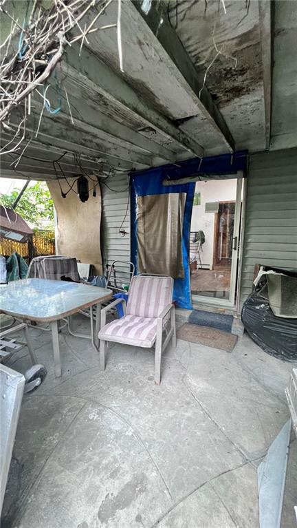 view of patio with outdoor dining area